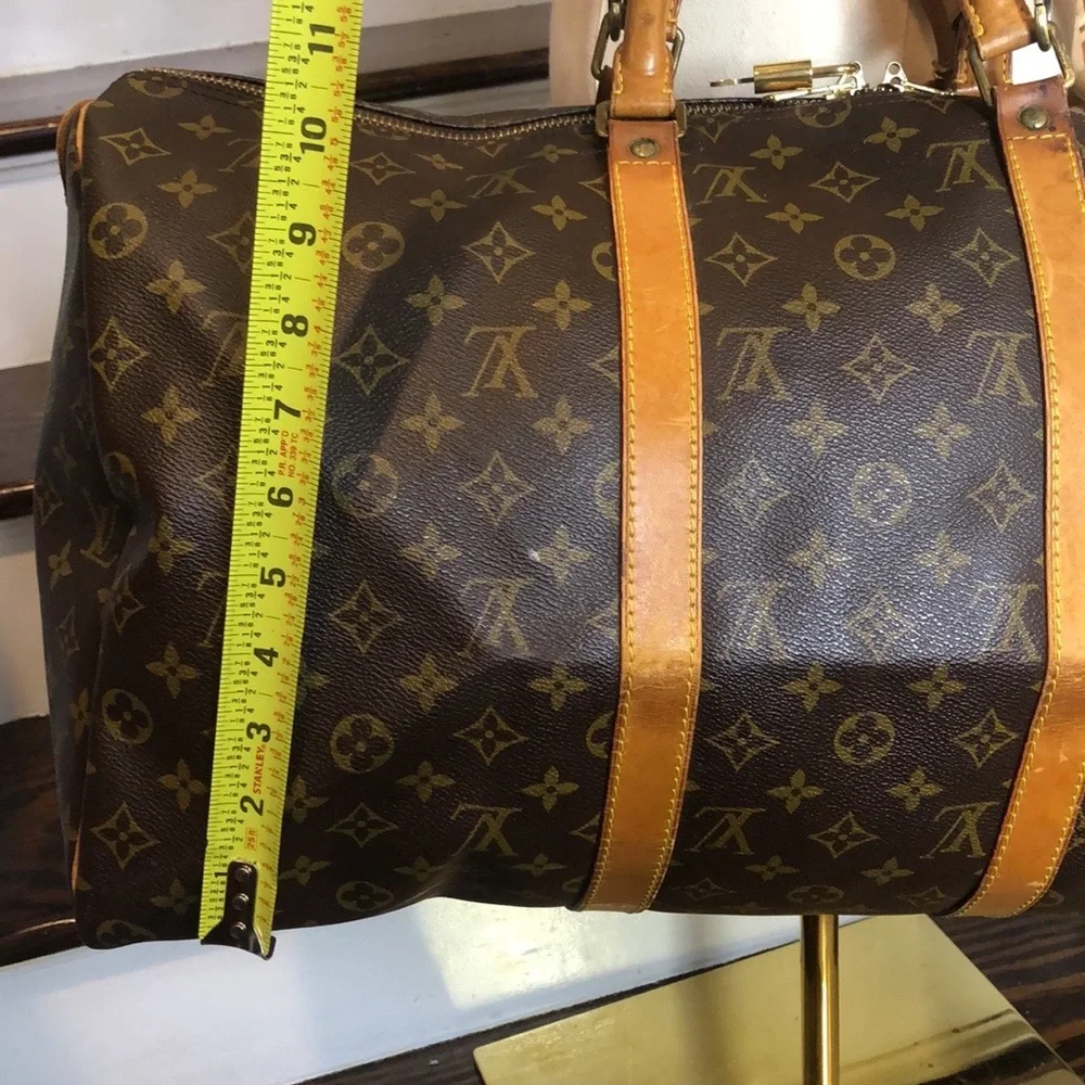 LOUIS VUITTON LV50 Keepall Monogram Canvas Tote Travel Duffle Bag LV 50 SP0992